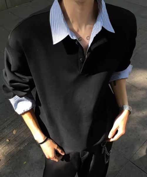 Ressaca(レサーカ)の「フェイクレイヤードスウェット(スウェット・メンズ・ブラック/グレー・L/M)」の19枚目の写真