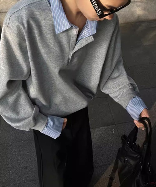 Ressaca(レサーカ)の「フェイクレイヤードスウェット(スウェット・メンズ・ブラック/グレー・L/M)」の11枚目の写真