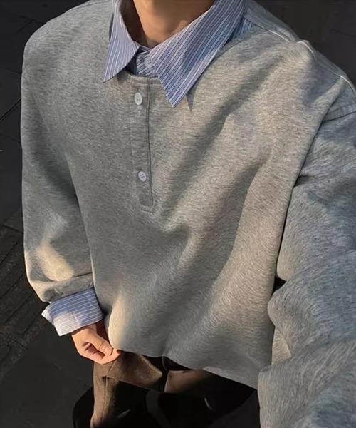 Ressaca(レサーカ)の「フェイクレイヤードスウェット(スウェット・メンズ・ブラック/グレー・L/M)」の12枚目の写真