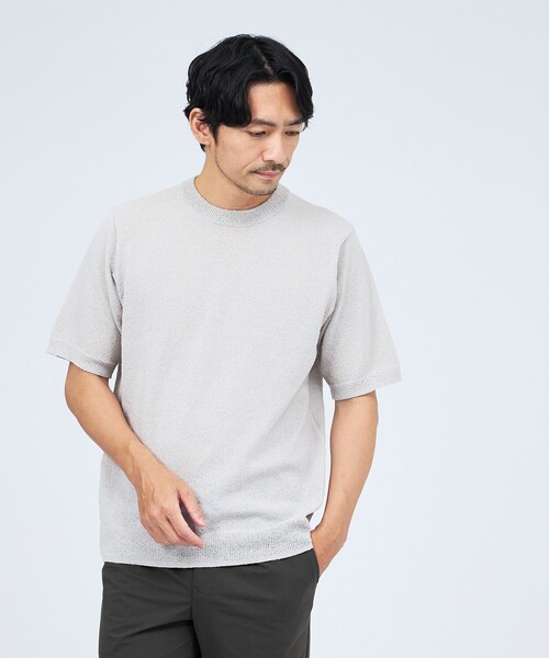 ABAHOUSE GRAY(アバハウスグレイ)の「ブークレー 半袖Tシャツ(Tシャツ/カットソー・メンズ・ホワイト/ネイビー/ブラック/ブラウン/ライトグレー・48/46/50)」の3枚目の写真