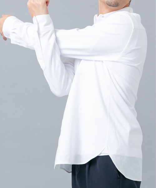 URBAN RESEARCH ROSSO MEN(アーバンリサーチロッソメン)の「『イージーケア / 防シワ』ハイパフォーマンス スーパーストレッチBDシャツ(シャツ/ブラウス・メンズ・ブルー/ホワイト/グレー・SMALL/MEDIUM/LARGE/X-LARGE)」の5枚目の写真