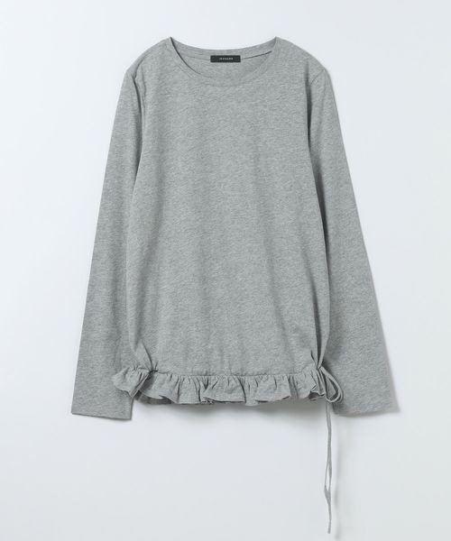 JEANASIS(ジーナシス)の「スソフリルドロストLS TEE/1057836(Tシャツ/カットソー・レディース・ホワイト/ブラック/グレー・FREE)」の3枚目の写真