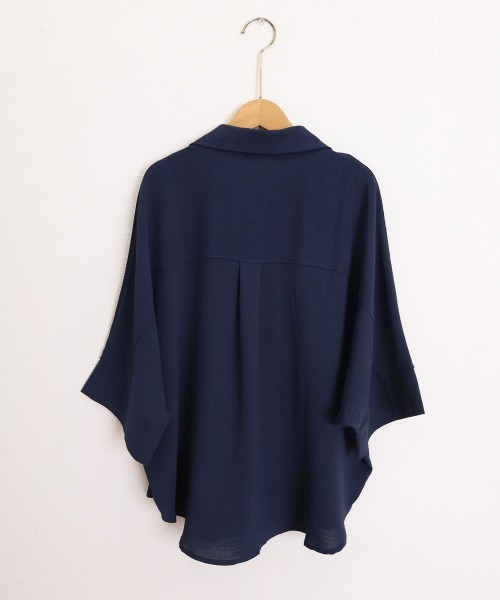 Miniministore(ミニミニストア)の「ドルマンスリーブブラウススキッパーシャツ(シャツ/ブラウス・レディース・ブラック/ホワイト/ネイビー/キャメル/カーキ/ベージュ/グレー・FREE)」の10枚目の写真