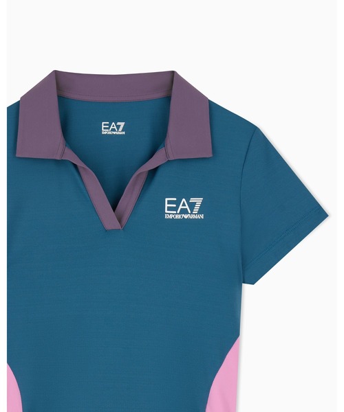 EMPORIO ARMANI EA7(エンポリオアルマーニイーエーセブン)の「<オンライン限定>【エンポリオ アルマーニ EA7】VENTUS7 テクニカルファブリック製 Tennis Pro ポロシャツ(ポロシャツ・レディース・ネイビー系・SMALL/MEDIUM/LARGE/X-SMALL)」の7枚目の写真
