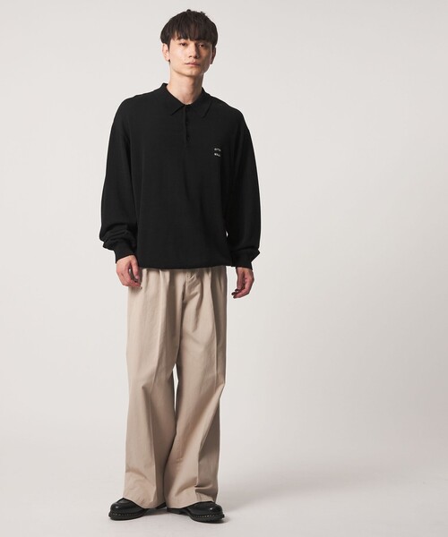 CITEN（シテン）の「＜CITEN＞ハイゲージニットポロシャツ（ポロシャツ・メンズ・ブラック/ライトグレー・M/L）」の14枚目の写真