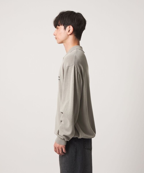 CITEN（シテン）の「＜CITEN＞ハイゲージニットポロシャツ（ポロシャツ・メンズ・ブラック/ライトグレー・M/L）」の16枚目の写真