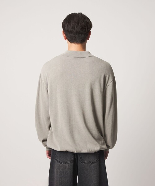 CITEN（シテン）の「＜CITEN＞ハイゲージニットポロシャツ（ポロシャツ・メンズ・ブラック/ライトグレー・M/L）」の17枚目の写真