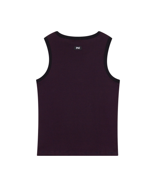 DRUNKTXT（ドランクテキスト）の「[Drunktxt x Khaki Studio] Drinkies Stripe Tank Top [Brick Red]（Tシャツ/カットソー・メンズ・その他・FREE）」の5枚目の写真