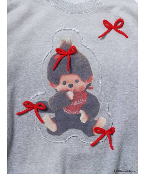 EMODA（エモダ）の「【Monchhichi×EMODA】フォトプリントオーバースウェット（スウェット・レディース・グレー/ブラック・FREE）」の7枚目の写真