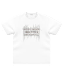 EYEUNDERSTAND（アイアンダスタンド）の「エッセンシャルレタリングハーフTシャツ(ホワイト)（Tシャツ/カットソー）」