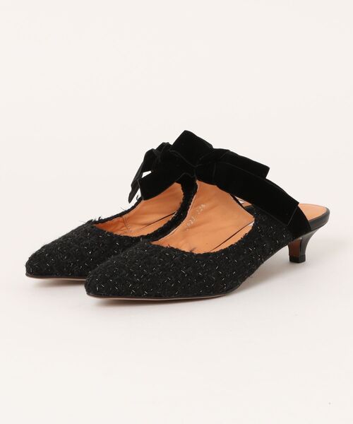 LANVIN en Bleu(ランバンオンブルー)の「ベルベットリボンミュールパンプス(パンプス・レディース・ブラック/ブラック系その他2・22.5cm/23.0cm/23.5cm/24.0cm/24.5cm)」の2枚目の写真