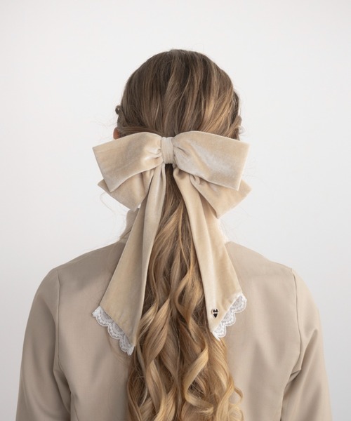 idem(イデム)の「big ribbon barrette / ビッグリボンバレッタ(バレッタ/ヘアクリップ・レディース・アイボリー/その他/ブラック・FREE)」の12枚目の写真