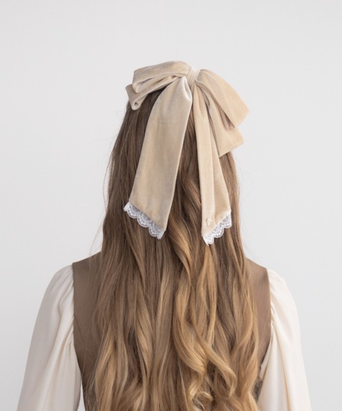 idem(イデム)の「big ribbon barrette / ビッグリボンバレッタ(バレッタ/ヘアクリップ・レディース・アイボリー/その他/ブラック・FREE)」の13枚目の写真