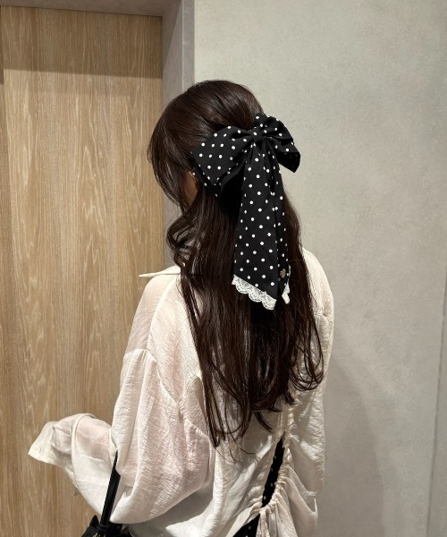 idem(イデム)の「big ribbon barrette / ビッグリボンバレッタ(バレッタ/ヘアクリップ・レディース・アイボリー/その他/ブラック・FREE)」の19枚目の写真