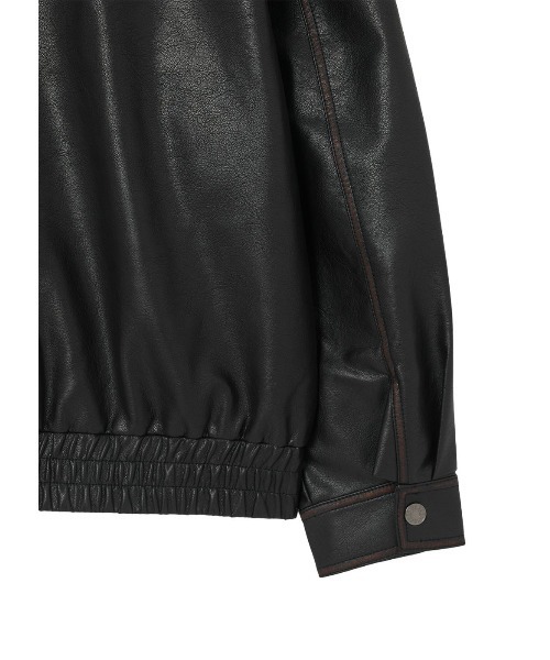 Guess（ゲス）の「【ヒョンジン 着用】 MEN'S FAUX LEATHER JACKET レザージャケット（その他アウター・メンズ・ブラック・MEDIUM/X-LARGE/LARGE）」の3枚目の写真