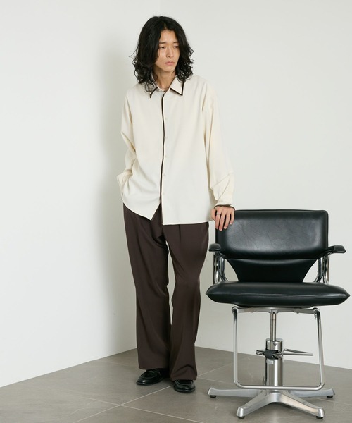 RAGEBLUE(レイジブルー)の「RIVET SEMI FLARE PANTS/リベットセミフレアパンツ【セットアップ対応】(デニムパンツ・メンズ・ブラック/ブラウン・MEDIUM/LARGE)」の22枚目の写真