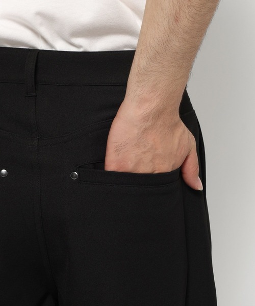 RAGEBLUE(レイジブルー)の「RIVET SEMI FLARE PANTS/リベットセミフレアパンツ【セットアップ対応】(デニムパンツ・メンズ・ブラック/ブラウン・MEDIUM/LARGE)」の14枚目の写真