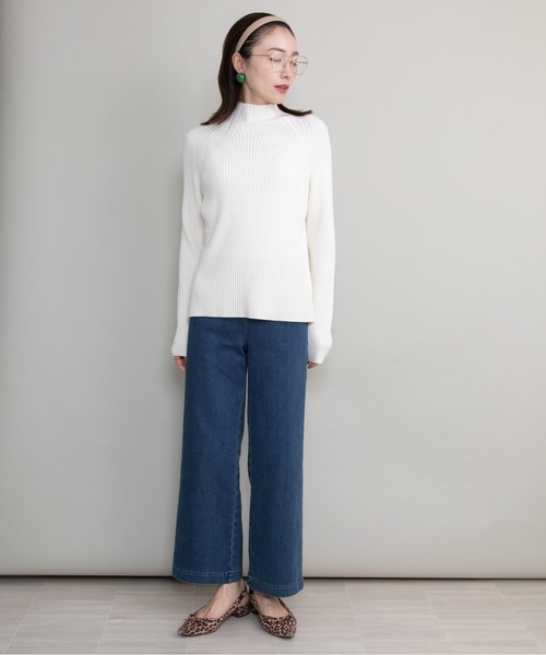 lodie(ロディ)の「【全10色展開】ハイネックリブニット(ニット/セーター・レディース・ピンク/ブラック/ブルー/レッド/イエロー/ネイビー/グリーン/アイボリー/オレンジ/グレー・FREE)」の12枚目の写真