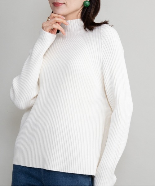 lodie(ロディ)の「【全10色展開】ハイネックリブニット(ニット/セーター・レディース・ピンク/ブラック/ブルー/レッド/イエロー/ネイビー/グリーン/アイボリー/オレンジ/グレー・FREE)」の11枚目の写真