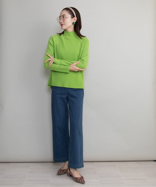 lodie(ロディ)の「【全10色展開】ハイネックリブニット(ニット/セーター・レディース・ピンク/ブラック/ブルー/レッド/イエロー/ネイビー/グリーン/アイボリー/オレンジ/グレー・FREE)」の21枚目の写真