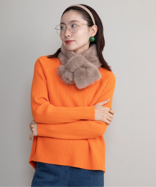 lodie(ロディ)の「【全10色展開】ハイネックリブニット(ニット/セーター・レディース・ピンク/ブラック/ブルー/レッド/イエロー/ネイビー/グリーン/アイボリー/オレンジ/グレー・FREE)」の22枚目の写真