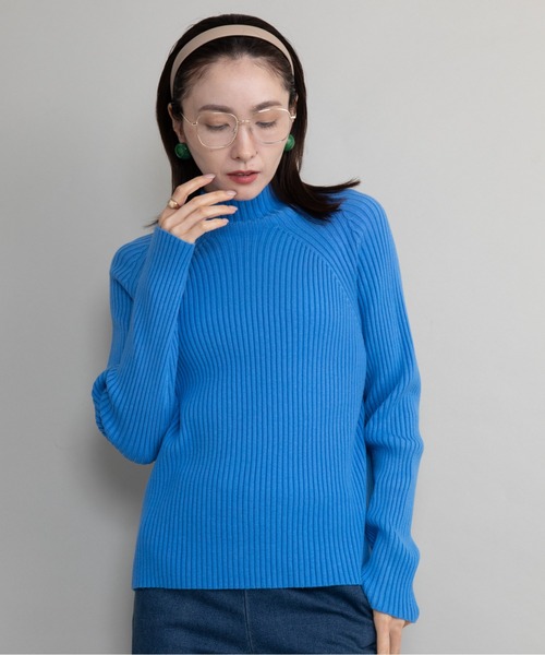 lodie(ロディ)の「【全10色展開】ハイネックリブニット(ニット/セーター・レディース・ピンク/ブラック/ブルー/レッド/イエロー/ネイビー/グリーン/アイボリー/オレンジ/グレー・FREE)」の13枚目の写真