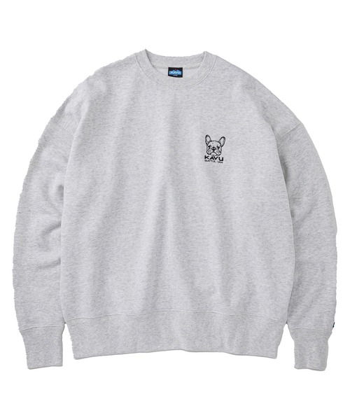KAVU(カブー)の「KAVU/カブー OP Sweat Dog/ワンポイントスウェットドッグ(スウェット・メンズ・ベージュ/ライトグレー/ブラック・MEDIUM/LARGE/SMALL)」の3枚目の写真