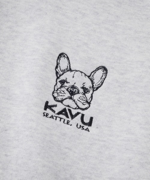 KAVU(カブー)の「KAVU/カブー OP Sweat Dog/ワンポイントスウェットドッグ(スウェット・メンズ・ベージュ/ライトグレー/ブラック・MEDIUM/LARGE/SMALL)」の8枚目の写真