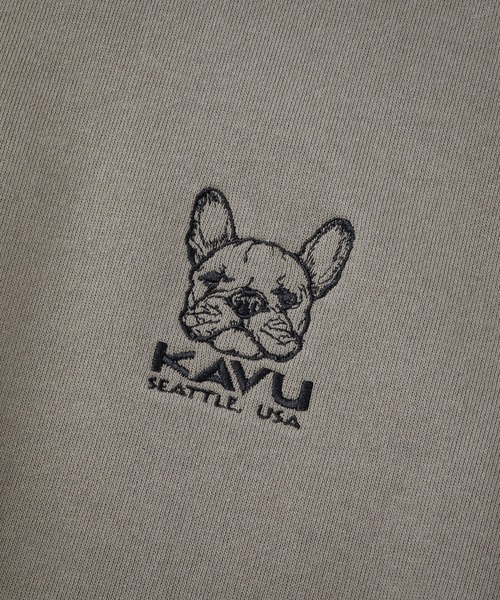 KAVU(カブー)の「KAVU/カブー OP Sweat Dog/ワンポイントスウェットドッグ(スウェット・メンズ・ベージュ/ライトグレー/ブラック・MEDIUM/LARGE/SMALL)」の12枚目の写真