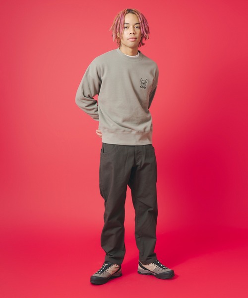 KAVU(カブー)の「KAVU/カブー OP Sweat Dog/ワンポイントスウェットドッグ(スウェット・メンズ・ベージュ/ライトグレー/ブラック・MEDIUM/LARGE/SMALL)」の14枚目の写真