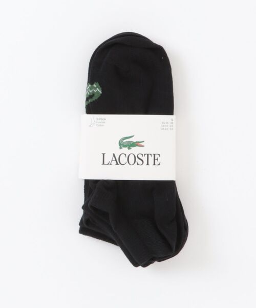 LACOSTE（ラコステ）の「《LACOSTE》3P Socks (Invisible) RA9101-10（ソックス/靴下・メンズ・ホワイト/ブラック・28-30cm/25-27CM/22-24cm）」の2枚目の写真