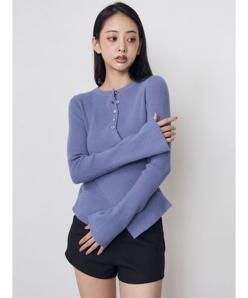 MURUA(ムルーア)の「ラップツイストリブニット 冬服(ニット/セーター・レディース・ブラック/ブルー/アイボリー・FREE)」の13枚目の写真