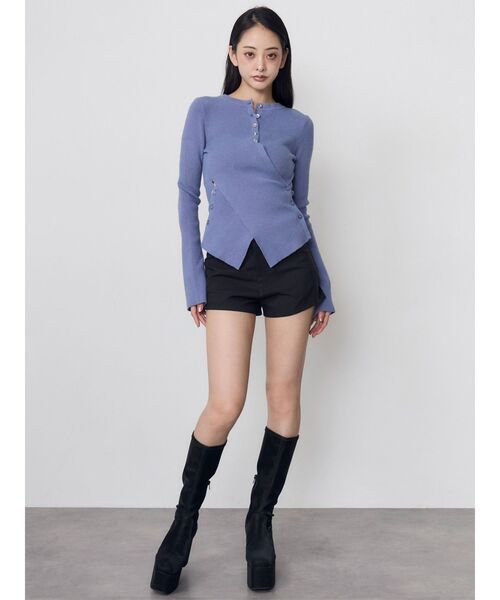 MURUA(ムルーア)の「ラップツイストリブニット 冬服(ニット/セーター・レディース・ブラック/ブルー/アイボリー・FREE)」の18枚目の写真