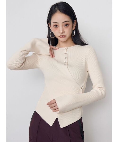 MURUA(ムルーア)の「ラップツイストリブニット 冬服(ニット/セーター・レディース・ブラック/ブルー/アイボリー・FREE)」の21枚目の写真