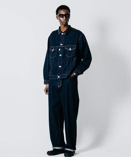 CRIMIE(クライミー)の「BORN FREE WIDE LUXURY SELVEDGE ONE WASH JEANS - INDIGO MADE IN JAPAN(デニムパンツ・メンズ・インディゴブルー・XXL/XL/L/M/S)」の2枚目の写真
