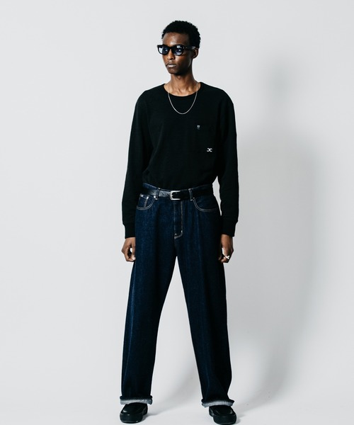 CRIMIE(クライミー)の「BORN FREE WIDE LUXURY SELVEDGE ONE WASH JEANS - INDIGO MADE IN JAPAN(デニムパンツ・メンズ・インディゴブルー・XXL/XL/L/M/S)」の13枚目の写真