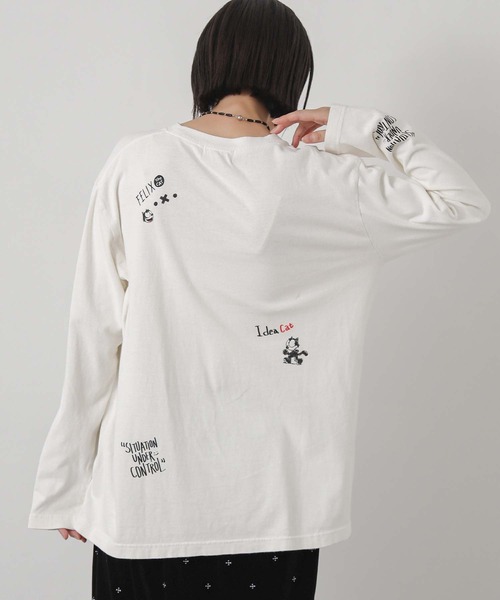 Gready Brilliant(グレディブリリアン)の「FELIXロゴロングスリーブ(Tシャツ/カットソー・レディース・オフホワイト・FREE)」の9枚目の写真