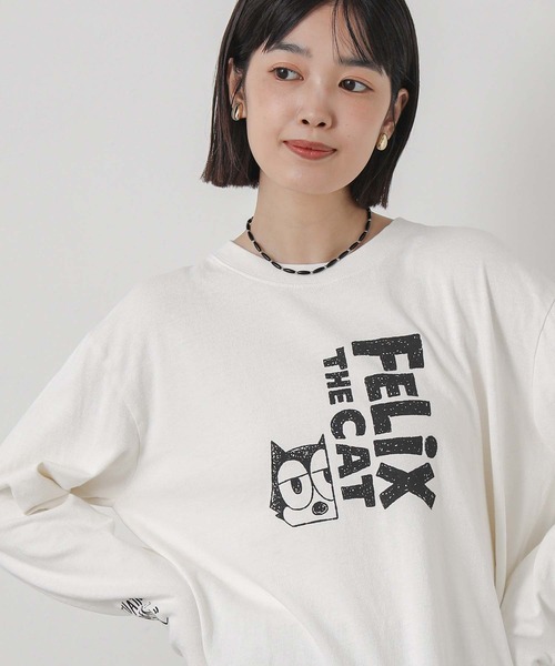 Gready Brilliant(グレディブリリアン)の「FELIXロゴロングスリーブ(Tシャツ/カットソー・レディース・オフホワイト・FREE)」の12枚目の写真