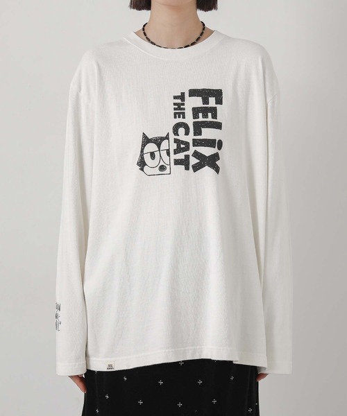 Gready Brilliant(グレディブリリアン)の「FELIXロゴロングスリーブ(Tシャツ/カットソー・レディース・オフホワイト・FREE)」の15枚目の写真