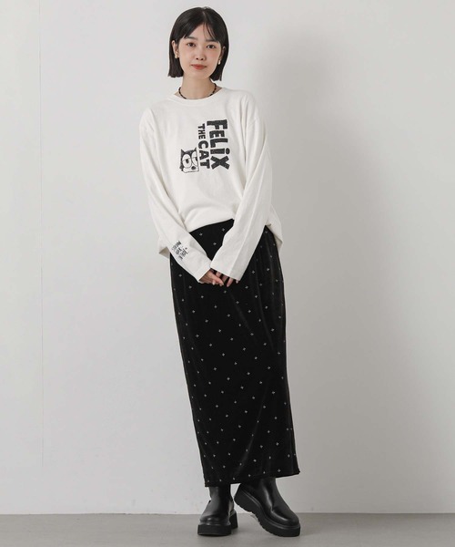 Gready Brilliant(グレディブリリアン)の「FELIXロゴロングスリーブ(Tシャツ/カットソー・レディース・オフホワイト・FREE)」の2枚目の写真