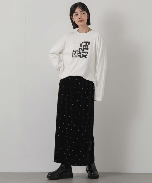 Gready Brilliant(グレディブリリアン)の「FELIXロゴロングスリーブ(Tシャツ/カットソー・レディース・オフホワイト・FREE)」の6枚目の写真