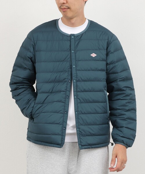 DANTON（ダントン）の「【DANTON/ダントン】INNER DOWN CREWNECK JACKET（DT-A0025 RRT）26AW（ダウンジャケット/コート・メンズ・グレイッシュブルー/ブラック・S/M/L/XL/XXL）」の2枚目の写真
