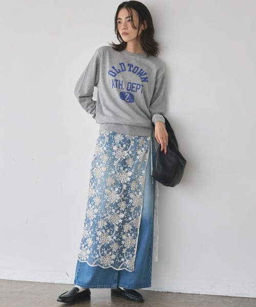 Champion（チャンピオン）の「チャンピオン CREW NECK SWEATSHIRT（スウェット・レディース・ブルー/グレー・S）」の15枚目の写真