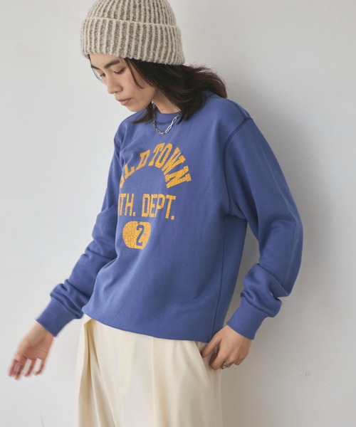 Champion（チャンピオン）の「チャンピオン CREW NECK SWEATSHIRT（スウェット・レディース・ブルー/グレー・S）」の5枚目の写真