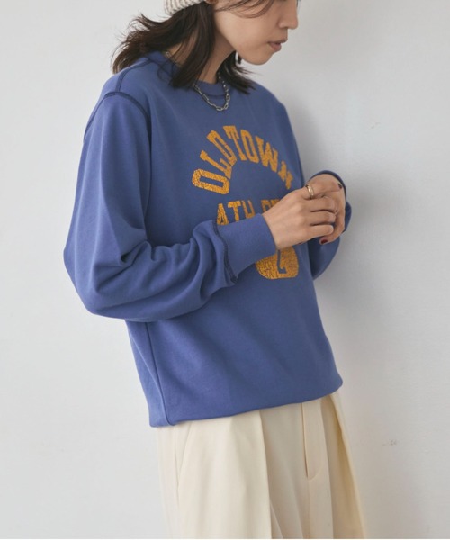 Champion（チャンピオン）の「チャンピオン CREW NECK SWEATSHIRT（スウェット・レディース・ブルー/グレー・S）」の3枚目の写真