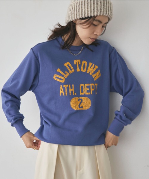 Champion（チャンピオン）の「チャンピオン CREW NECK SWEATSHIRT（スウェット・レディース・ブルー/グレー・S）」の6枚目の写真