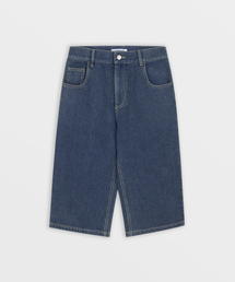 1/2 ジャーニーデニムクロップパンツ(ダークブルー)