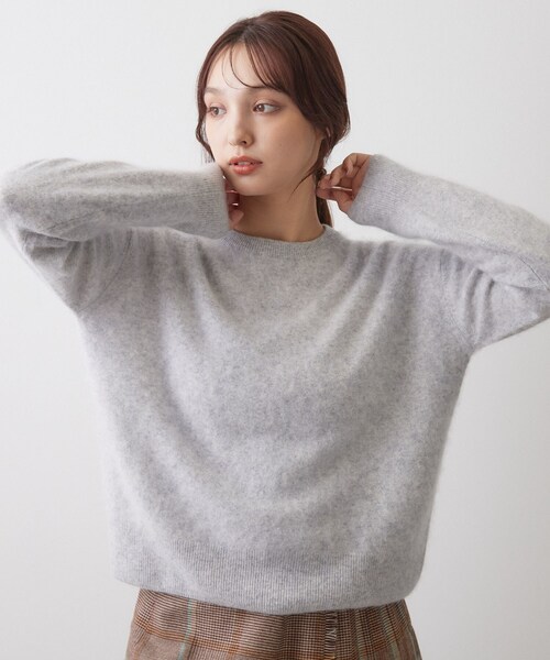 DRESSTERIOR(ドレステリア)の「ウールカシミヤ シャギーニット(ニット/セーター・レディース・ライトグレー/ブラウン系その他/ピンク系・36/38)」の5枚目の写真