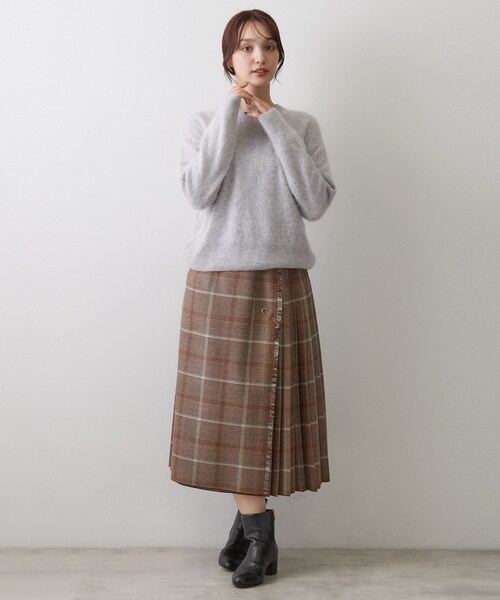 DRESSTERIOR(ドレステリア)の「ウールカシミヤ シャギーニット(ニット/セーター・レディース・ライトグレー/ブラウン系その他/ピンク系・36/38)」の7枚目の写真
