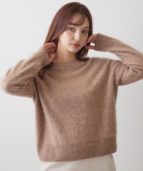 DRESSTERIOR(ドレステリア)の「ウールカシミヤ シャギーニット(ニット/セーター・レディース・ライトグレー/ブラウン系その他/ピンク系・36/38)」の9枚目の写真